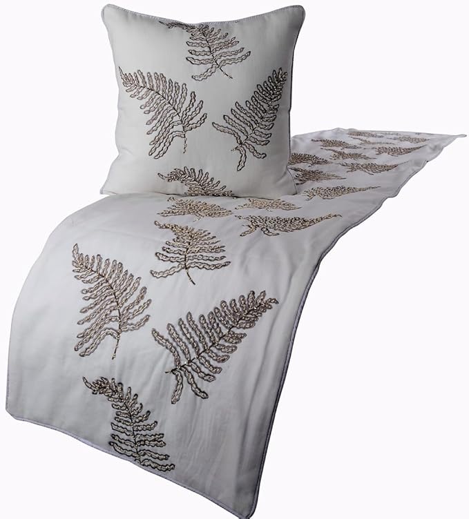 The HomeCentric White Bed Runner, Queen Size 74"x18" Decorative Bed Runner by TheHomeCentric