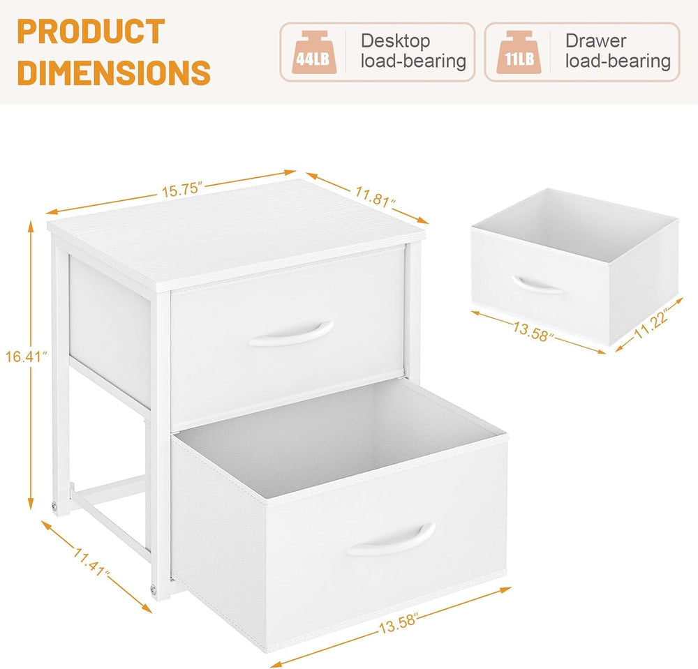 White Stackable Storage Drawers, Closet Organizer Drawers for Clothes
