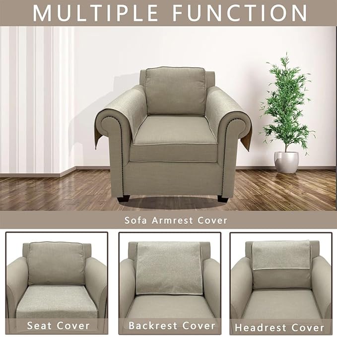 Couch Arm Covers, Anti-Slip Sofa Armrest Cover - Image 4