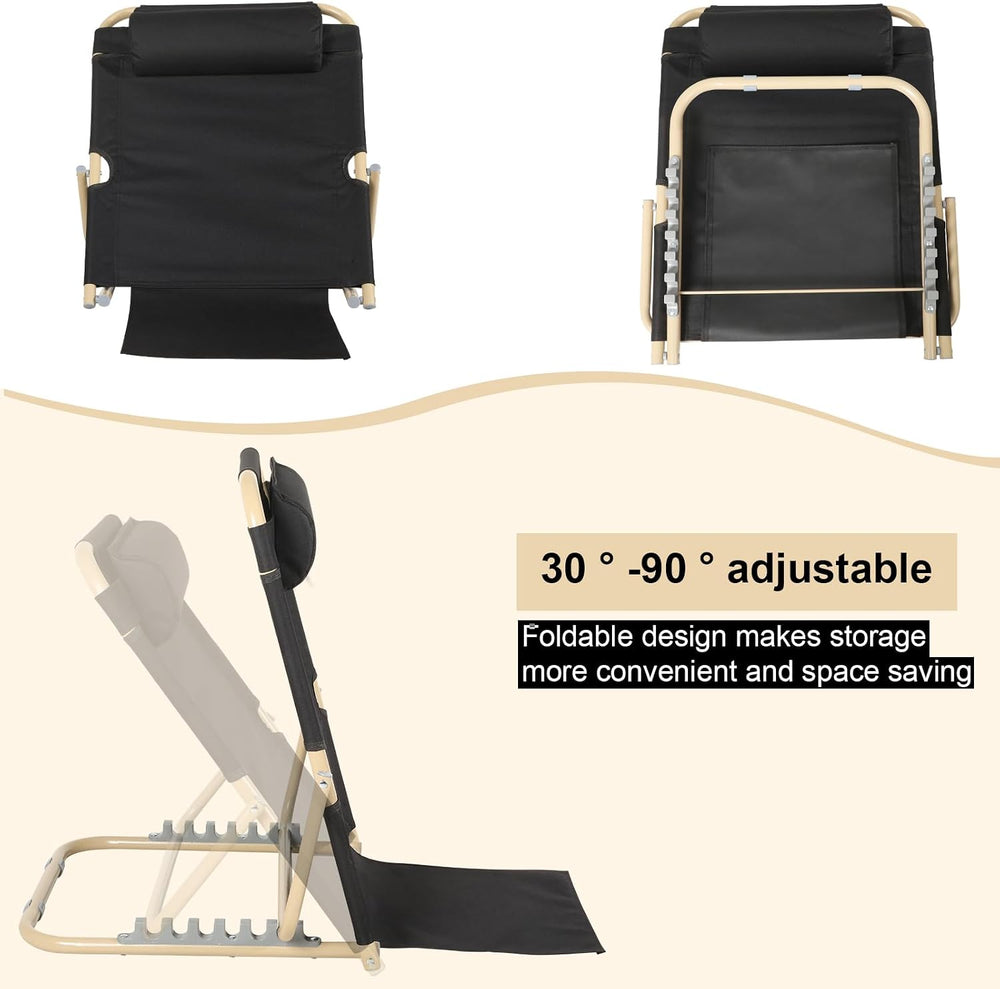 Menkxi Lifting Bed Backrest Portable Folding Adjustable Sit up Back Rest Mult...