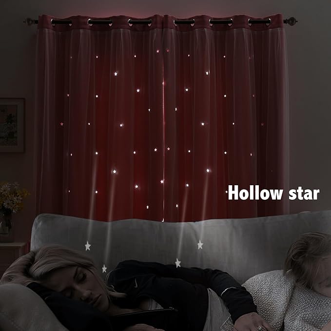 indistar Star Cutout Kids Window Blackout Curtains - Image 3