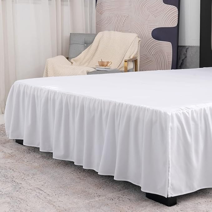 TSUTOMI Bed Skirt King Size Ruffled Bed Skirt - Image 7