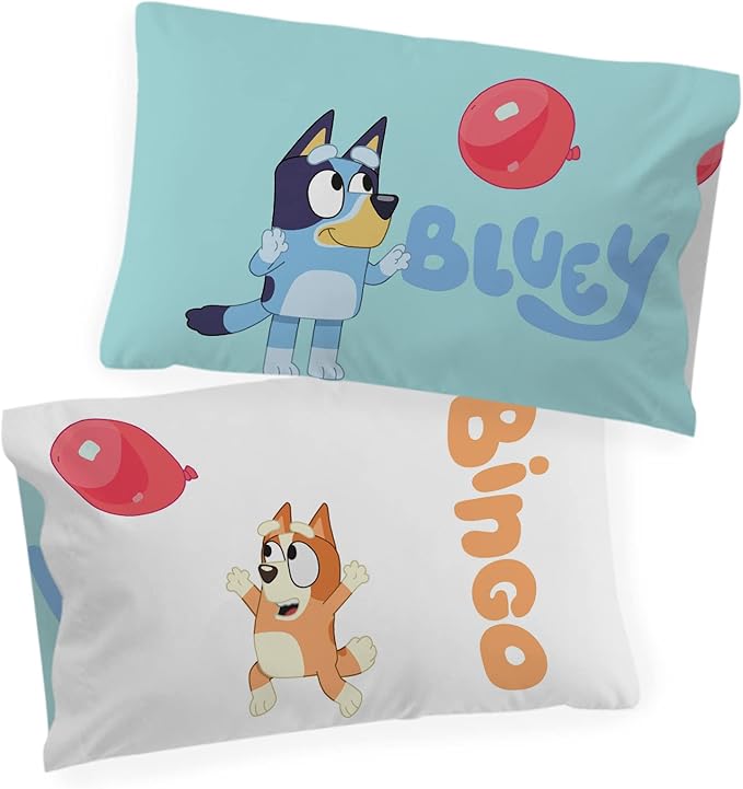 Jay Franco Bluey & Bingo 1 Single Reversible Pillowcase - Image 3