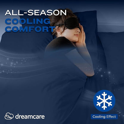 DREAMCARE Queen Sheet Set – 4 pcs Cooling Sheets – up to 21” Extra Deep Pocket - Image 7