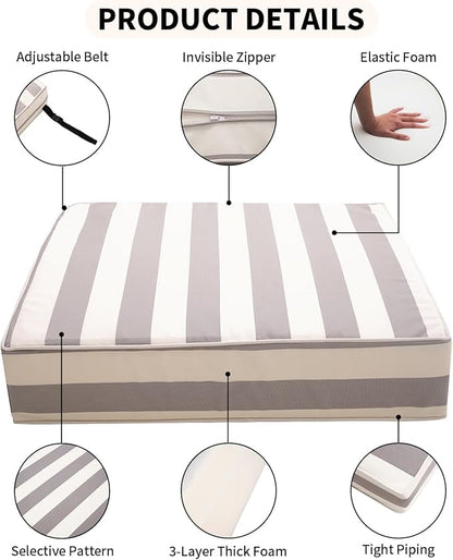 Outdoor Seat Cushions Set for Patio Furniture Deep Seating Patio Cushion Set - Image 2