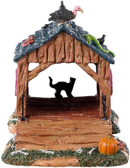 Lemax Creepy Covered Bridge Table Accent, #33631, 8.66-In Halloween Display