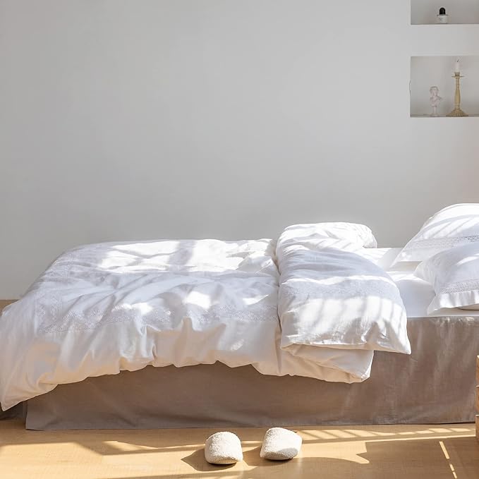 BISELINA French Linen Bed Skirt - Image 8