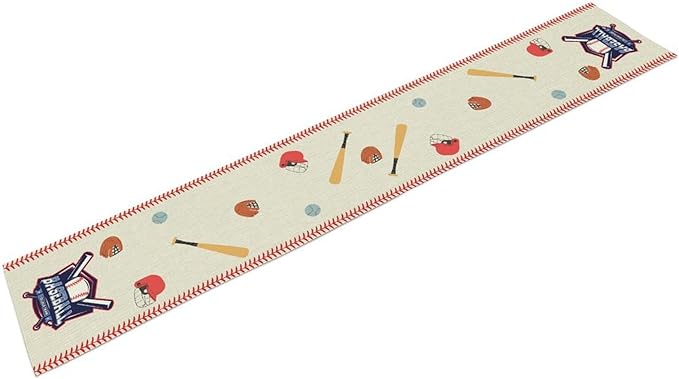 Baseball Table Runner, Seasonal Baseball Sports Themed Birthday Party Decor - Image 6