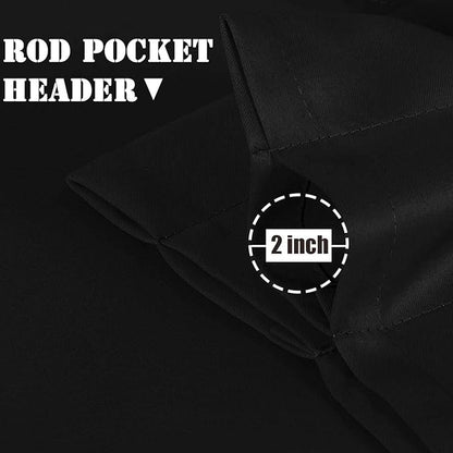 Black Valance Curtains for Bedroom & Living Room - Image 5
