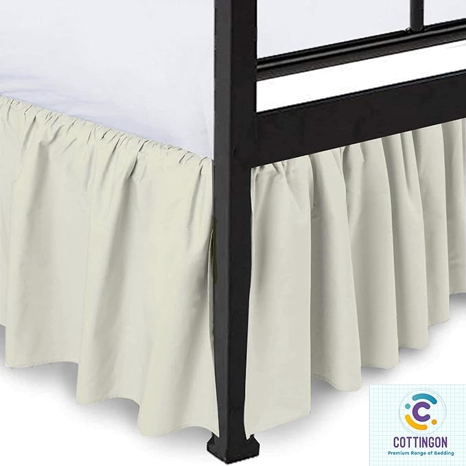 Ruffled Bed Skirt with Split Corners-Dust Ruffle - Image 3