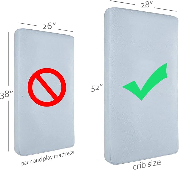 Waterproof Crib Mattress Protector, Cotton Fabric Toddler Mattress Sheets - Image 2