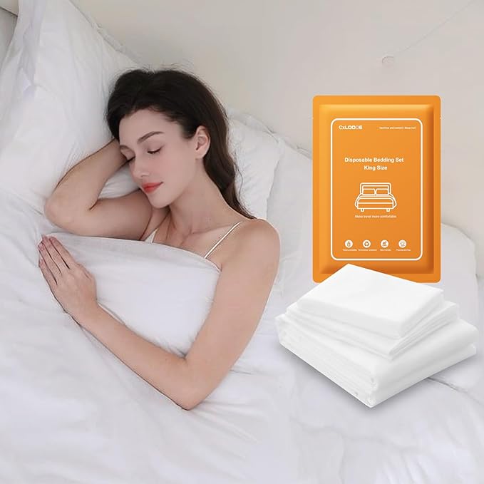 4 PCS Disposable Bed Sheet King Size, Disposable Sheet by CXLoode