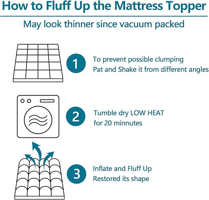 CHOKIT King Mattress Topper, Extra Thick Pillow Top Mattress Pad - Image 6