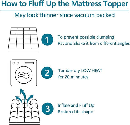 CHOKIT King Mattress Topper, Extra Thick Pillow Top Mattress Pad - Image 6
