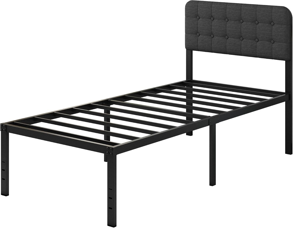 likelalaso 18 inch twin xl metal bed frame, view 9