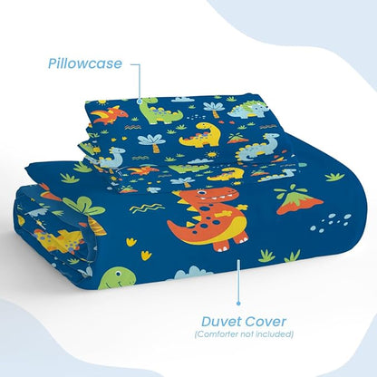 SANDJEST Dinosaur Design Duvet Cover Sets Full Size - Image 4