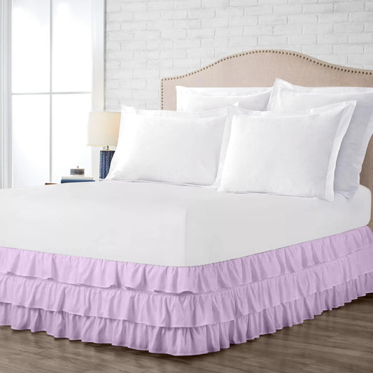 Multi-Ruffle Bed Skirt, Soft Multi Elastic Dust Ruffles