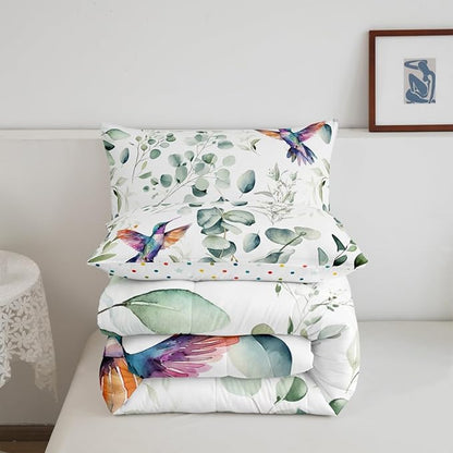 Erosebridal Cartoon Hummingbird Bedding Twin Toddler Wildlife Bird Comforter - Image 6