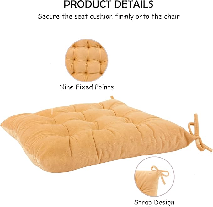 6 Pack Square Seat Cushion Chair Pads - Image 3