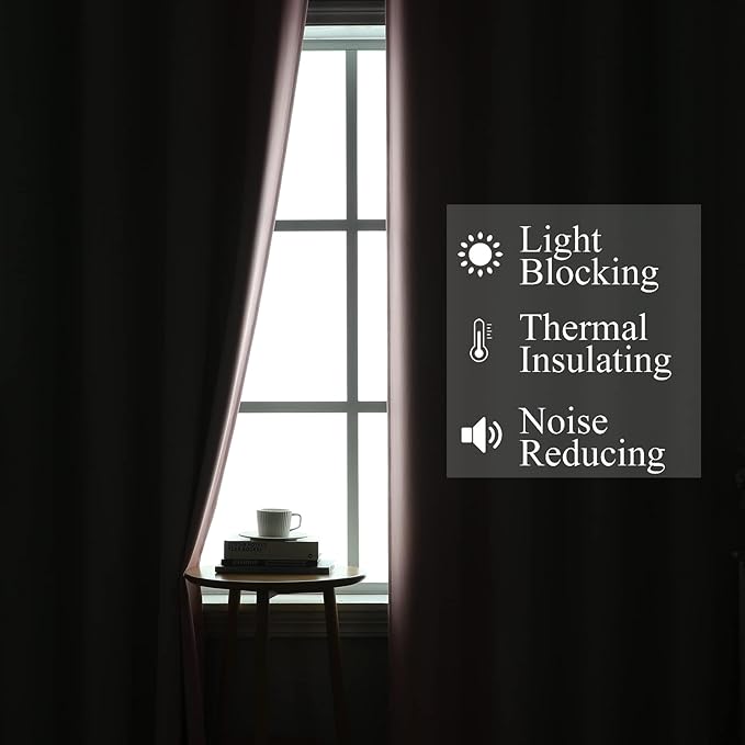 Estelar Textiler Pink and Sage Green Blackout Curtains & Drapes - Image 3