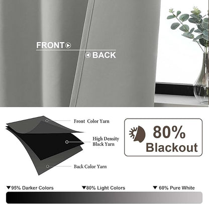 Gwine Silver Grey Blackout Curtains - Image 2