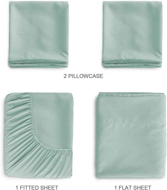 SPRINGSPIRIT Queen Sheets Set 4 Piece, Luxury Super Soft Microfiber Queen Bed - Image 6