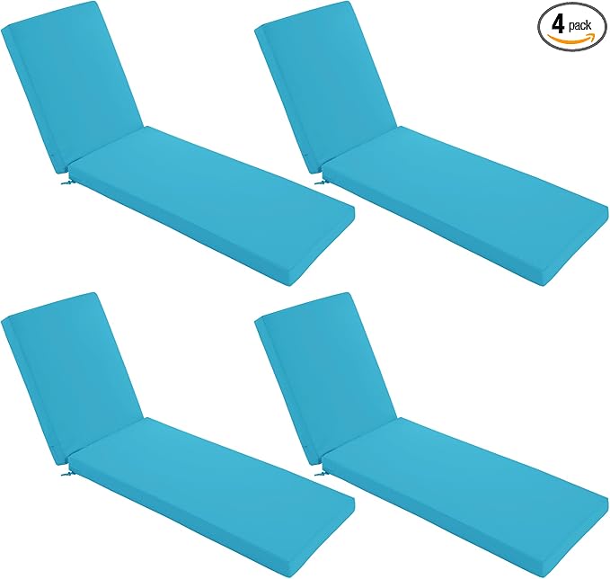 Chaise Lounge Cushions Outdoor Set of 4 by SUMMSUN
