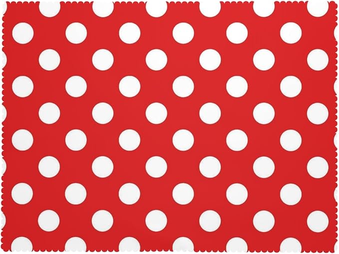 Polka Dots Red and White Tablecloth Vintage Round Spots Classic Simple Symmetry - Image 7