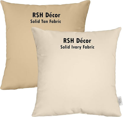 RSH DECOR: Outdoor Tufted Seat Cushions Set of 2 | 17" x 17" | All-Weather Spun - Image 4
