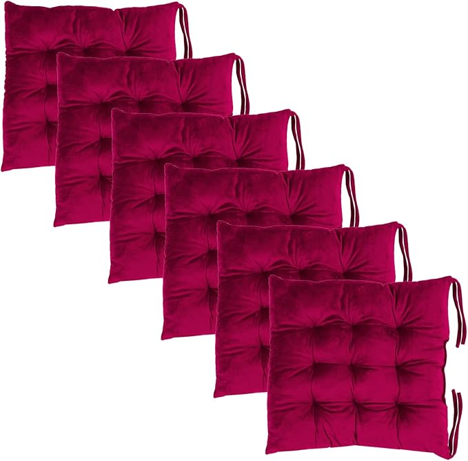 6 Pack Square Seat Cushion Chair Pads by MissSoul