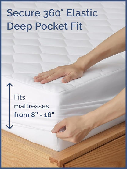 Quilted Fitted Mattress Pad Full Size - Image 4