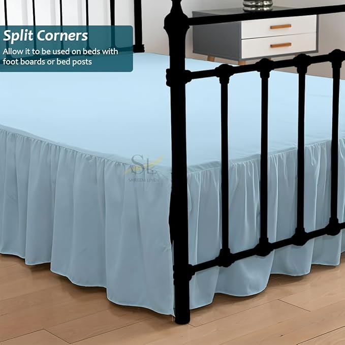 Shreem Linen Ruffled Bed Skirt - Image 2