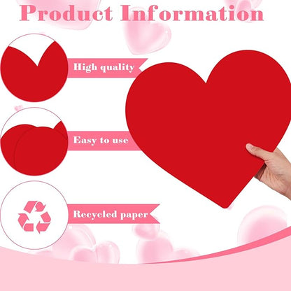 Harloon 100 Pcs Valentine's Day Paper Placemat Bulk 13.4”x 11.8” Disposable - Image 3