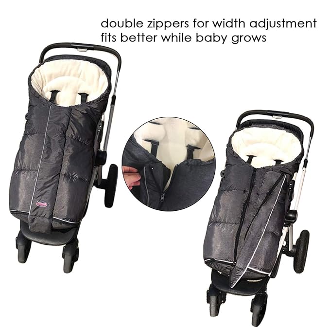 funlife Width Adjustable Universal Stroller Footmuff Designed - Image 2
