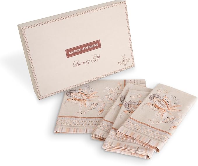Maison d' Hermine Napkin 100% Combed Cotton Premium 20 Inch x 20 Inch Set of 4 by MaisondHermine