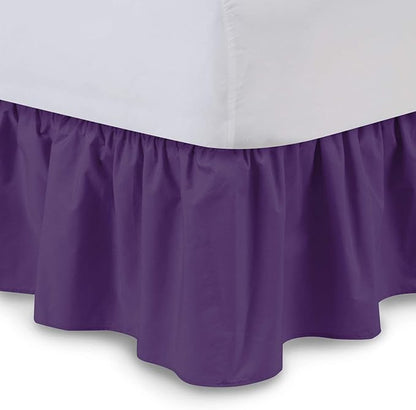 Bed Skirt - Ruffled Bed Skirt 12 Inch Drop Dust Ruffle - Dust Ruffle Bedskirt by Unknown