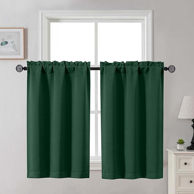 Gwine Short Curtains for Bedroom 45 Inches Long, Short Half Window Kitchen by Gwine