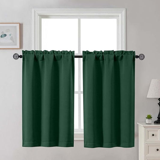 Gwine Short Curtains for Bedroom 45 Inches Long, Short Half Window Kitchen by Gwine