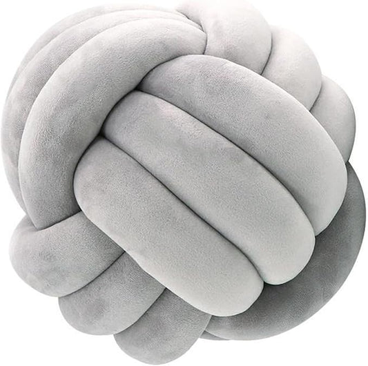 Round Throw Pillow, Soft Handmade Knot Ball Pillows, Home Decoration Pillow by Jackcsale