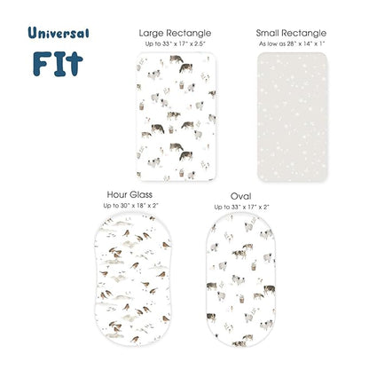 Stretchy Ultra Soft Fitted Bassinet Sheet Set 3 Pack, Universal Fit - Image 6