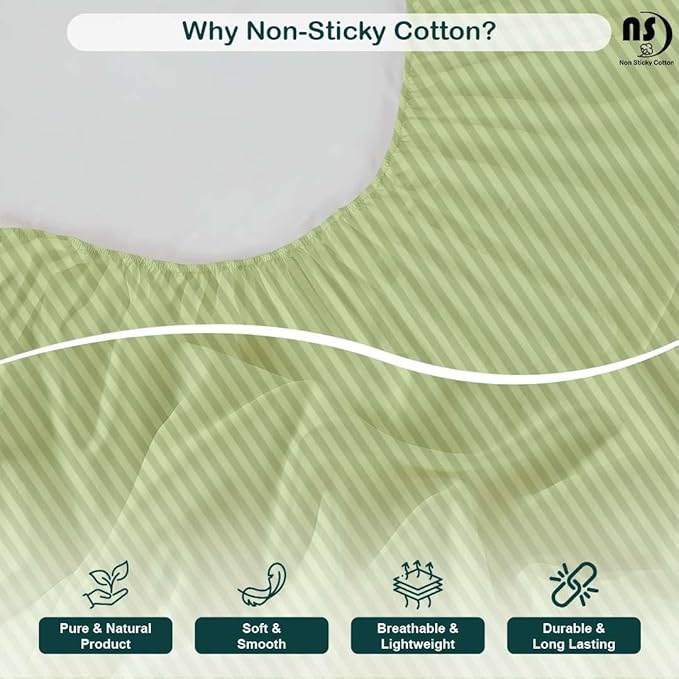 NON Sticky cotton Full Size Sleeper Sofa Sheets, 4 Piece Egyptian Cotton Bed - Image 4