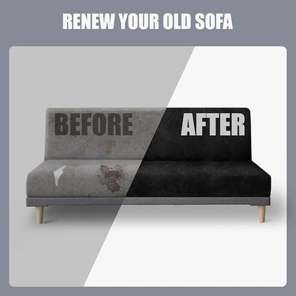 molasofa Leather Like Stretch Futon Slipcover Armless Futon Bed Sofa Cover - Image 6
