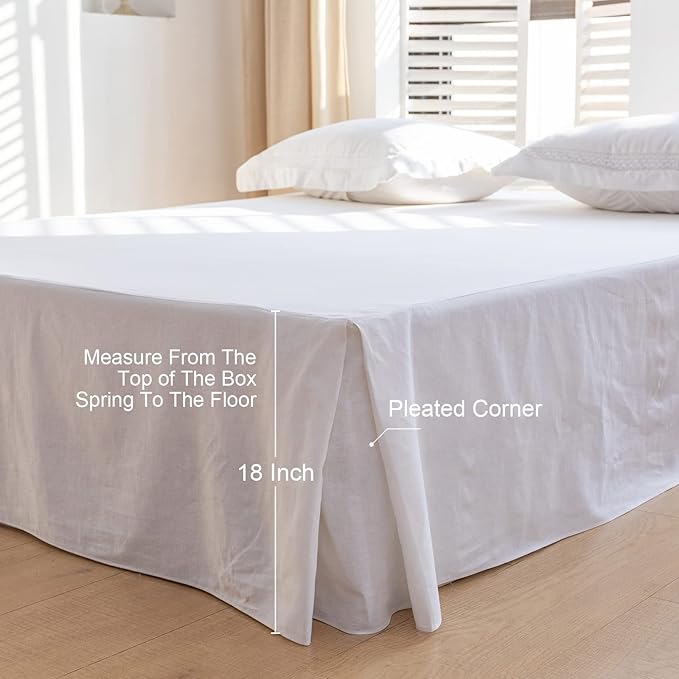 BISELINA French Linen Bed Skirt - Image 4