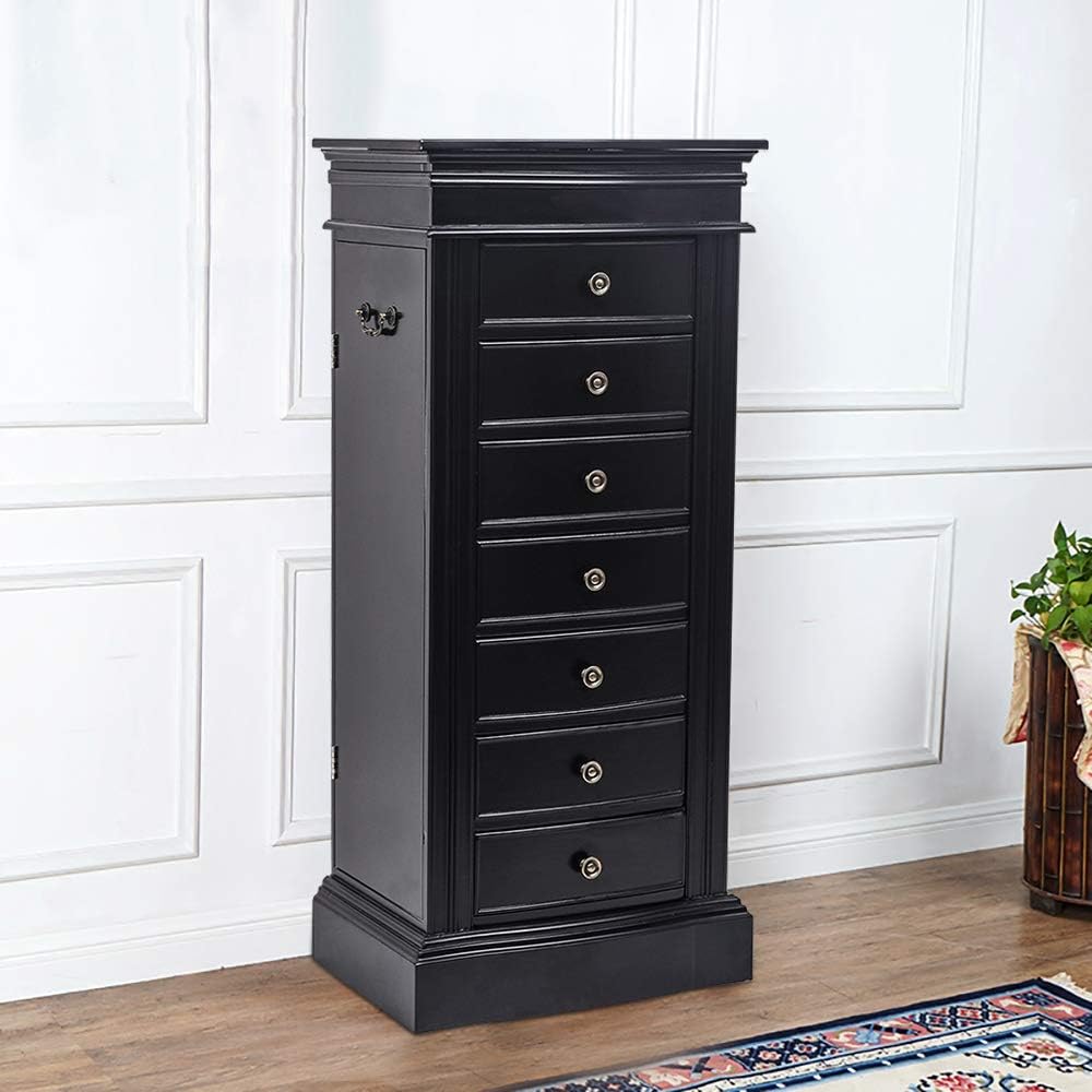 karl home large standing jewelry armoire cabinet with shown in use