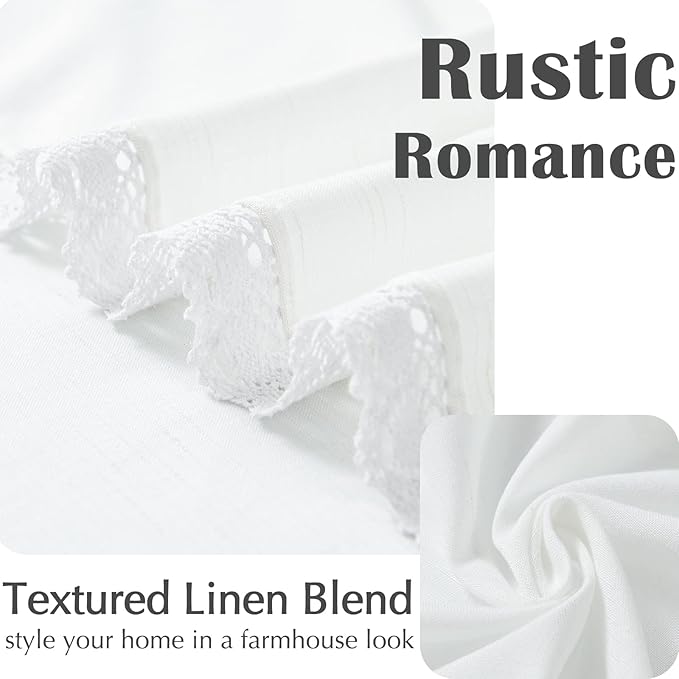 jinchan Linen Curtains for Living Room Bedroom Light Filtering Semi Sheer - Image 5