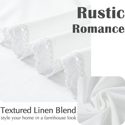 jinchan Linen Curtains for Living Room Bedroom Light Filtering Semi Sheer - Image 5