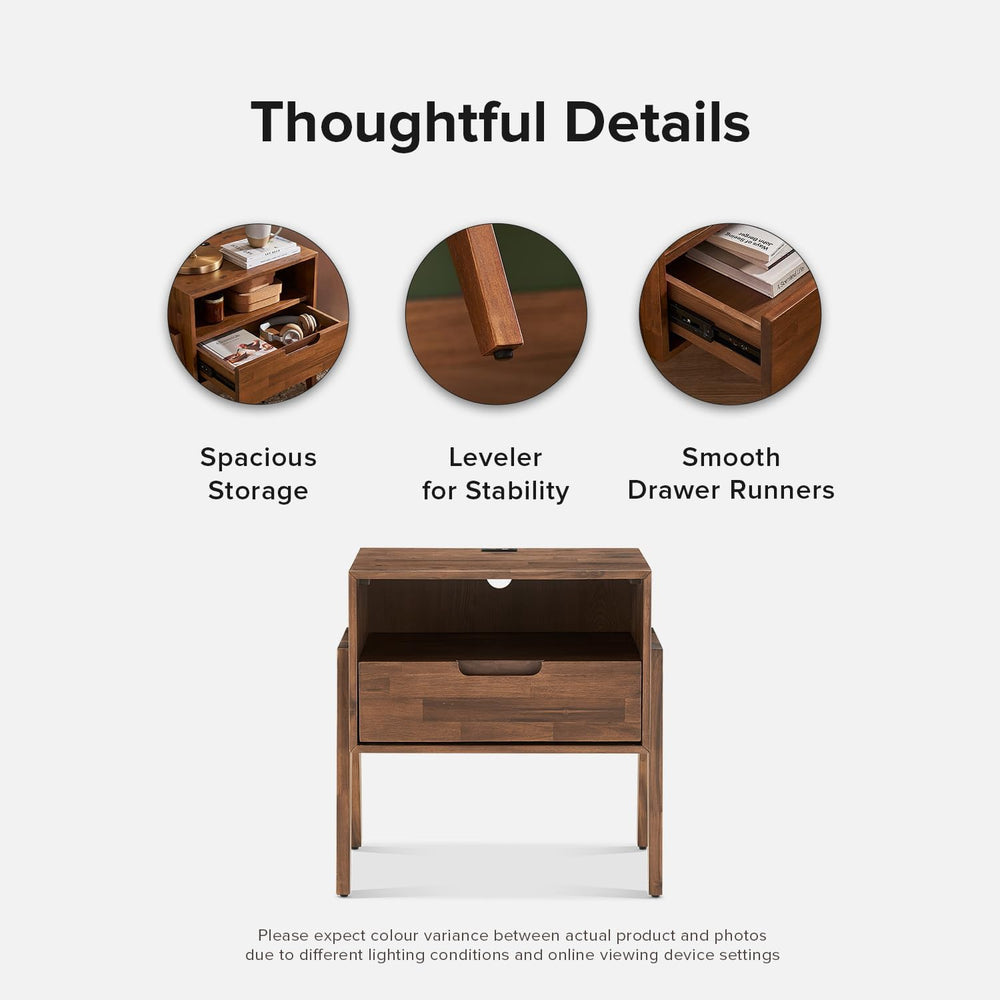 mopio Ted Nightstand, Side Table, End Table (Single)