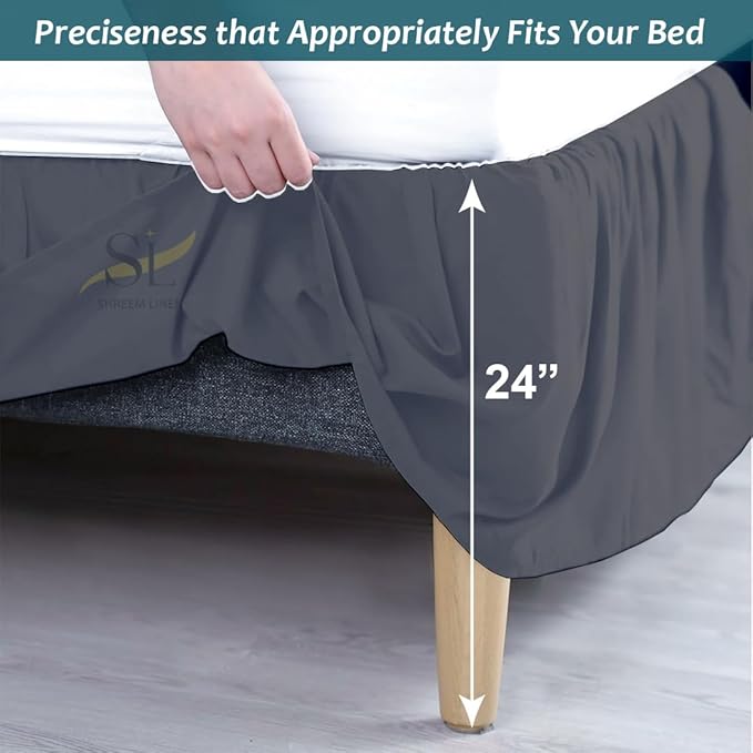 Shreem Linen Ruffled Bed Skirt - Image 4