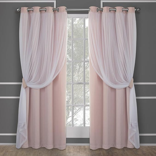 TOWN & COUNTRY LUXE Talia Double Layer Indoor Curtains, Sheer and Room by TOWN+%26+COUNTRY+LUXE