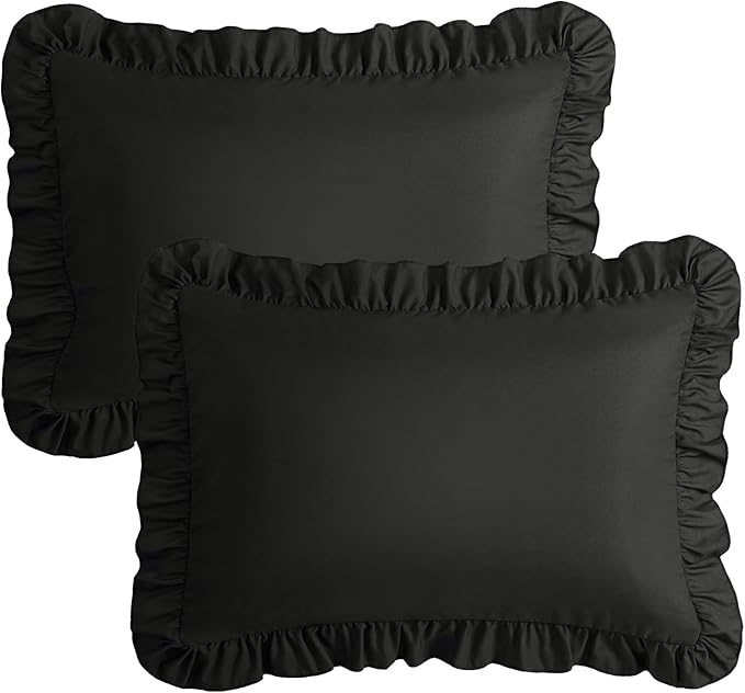 KKJIAF Ruffle Pillow Cases Standard Size Set of 2, Ruffled Pillow Covers - Image 7